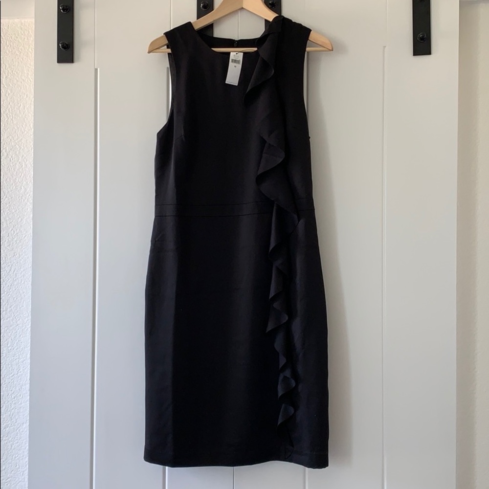 Banana Republic sheath dress w/ ruffle, NWT!